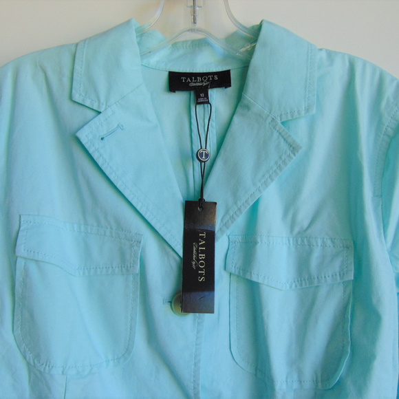 NEW ~TALBOTS  Lightweight Jacket in Mint Green Size 10 - Picture 2 of 4